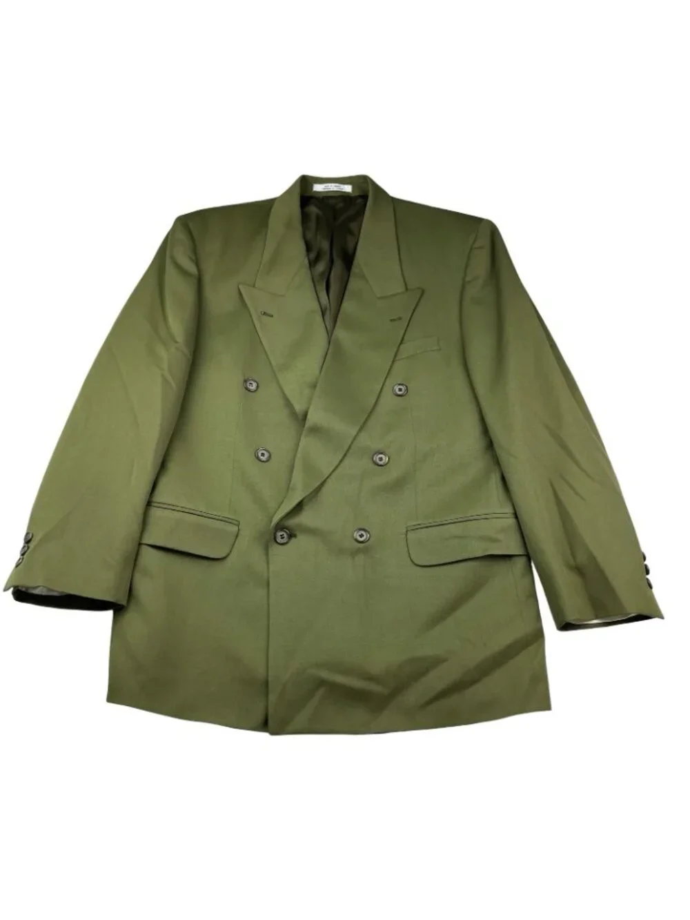 VTG Bugatchi x Michael Jordan Men's Double Breasted Blazer Olive Green • 42R US